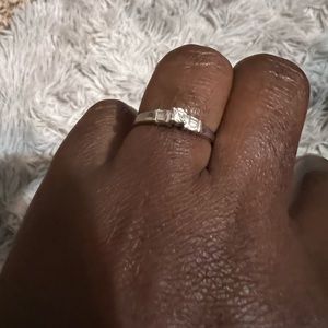 Platinum Diamond Promise Ring, size 9